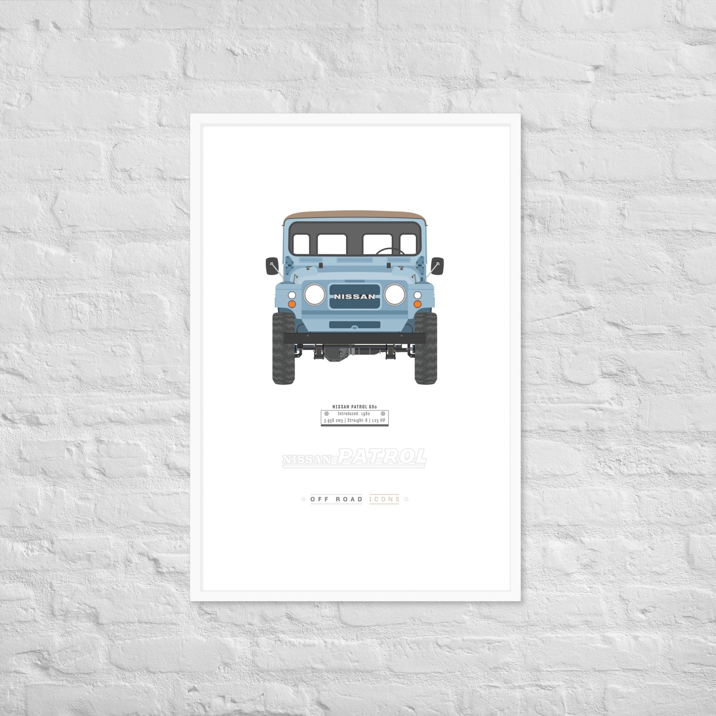 Patrol G60, asian blue - Matte Framed Poster