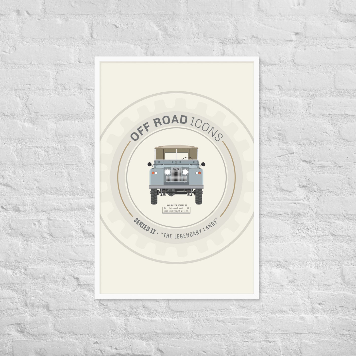 Series II, wheel design - Matte Framed poster