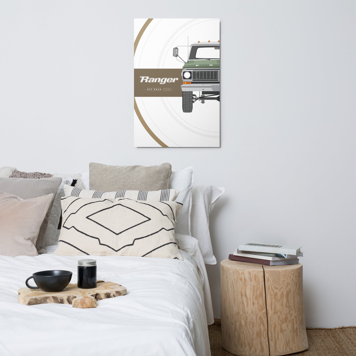 F-250 Ranger, lime gold poly - Metal prints