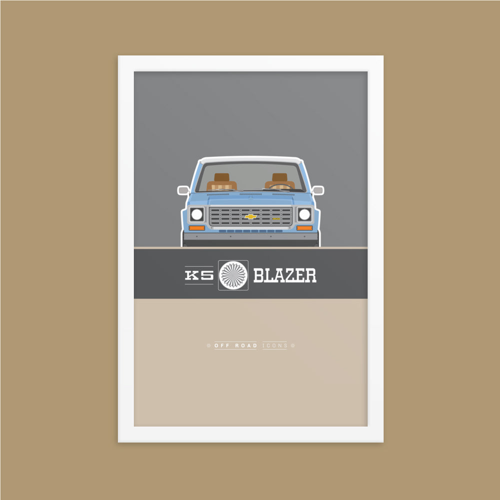 K5 Blazer, arctic blue - Framed poster