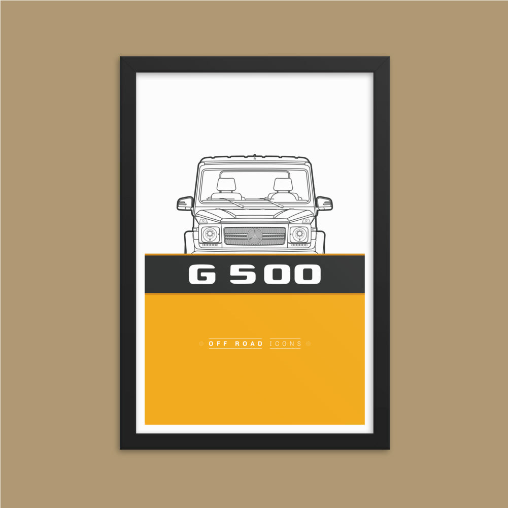 G500, golden yellow - Matte Framed poster