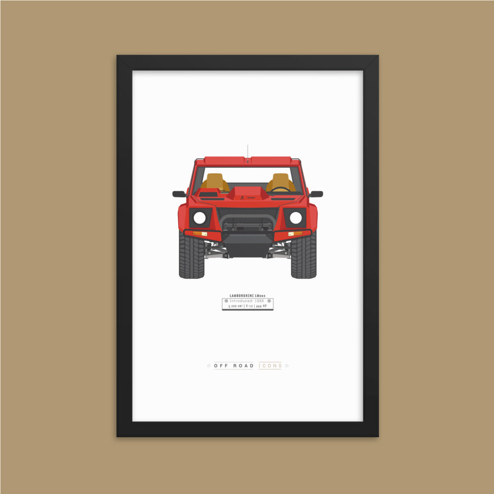 LM002, rosso diablo - Matte Framed poster