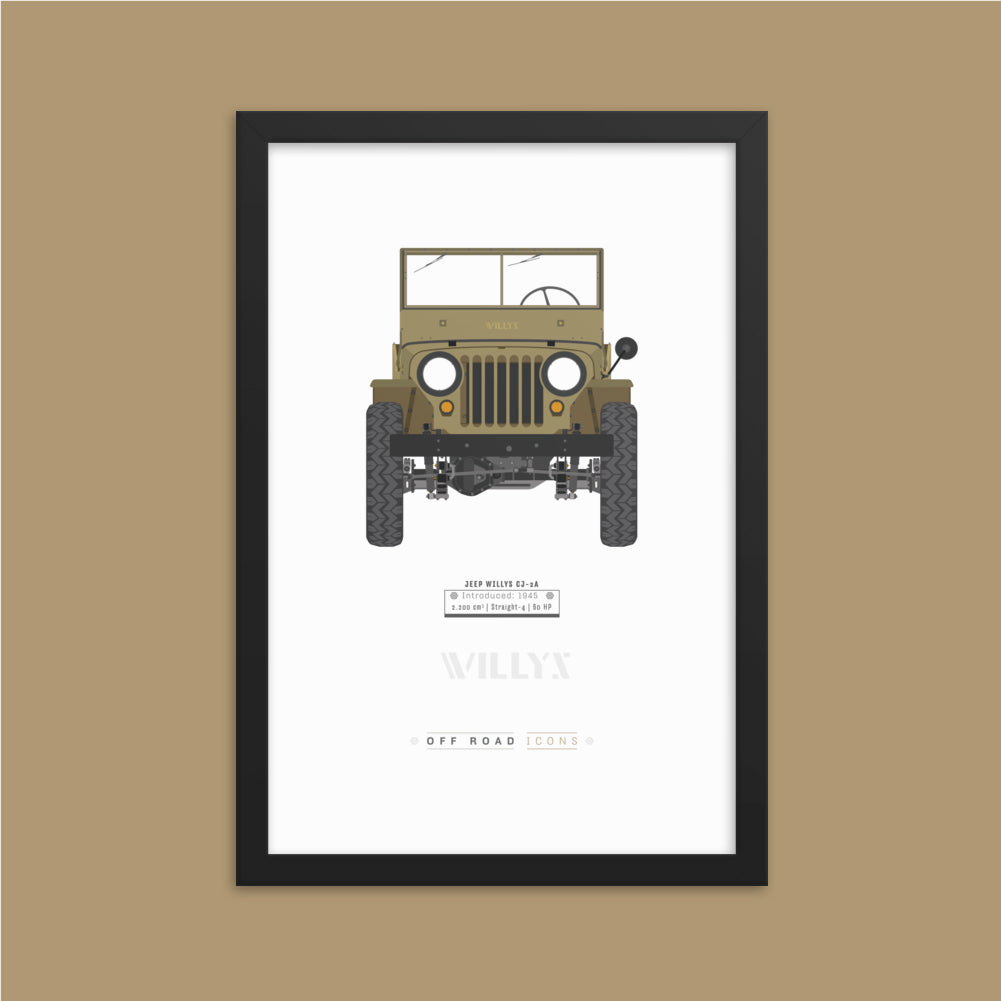Willys, harvest tan - Matte Framed poster