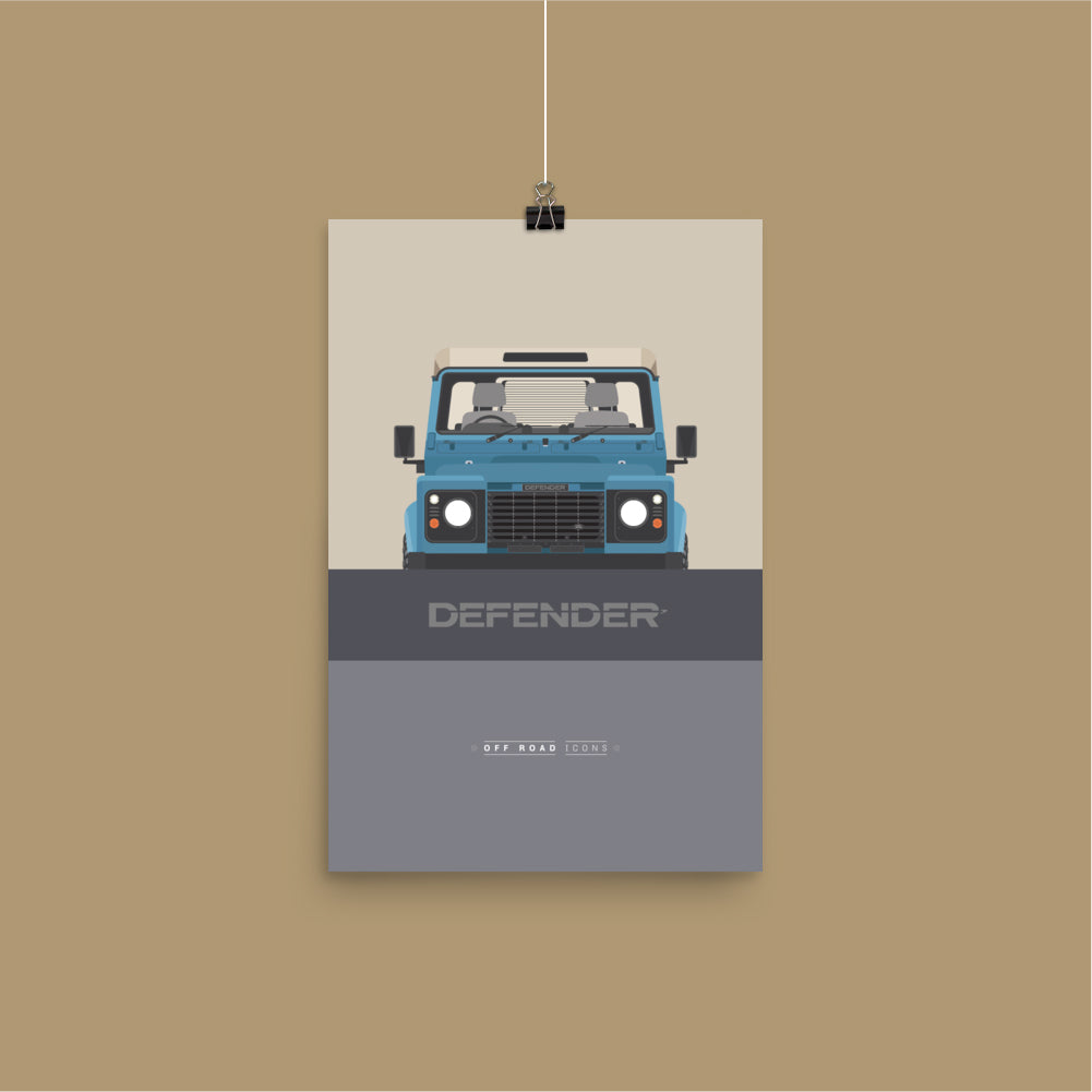Defender, marine blue - Matte Poster
