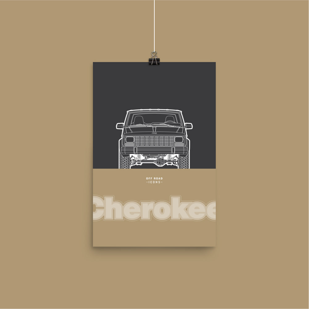 Cherokee, charcoal gold - Matte Poster