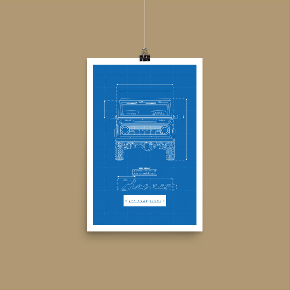Bronco, blueprint - Poster