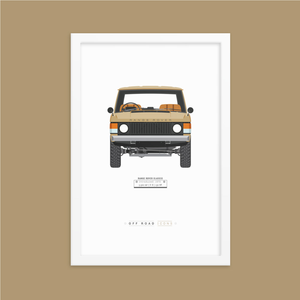 Range Rover Classic, limestone - Matte Framed poster