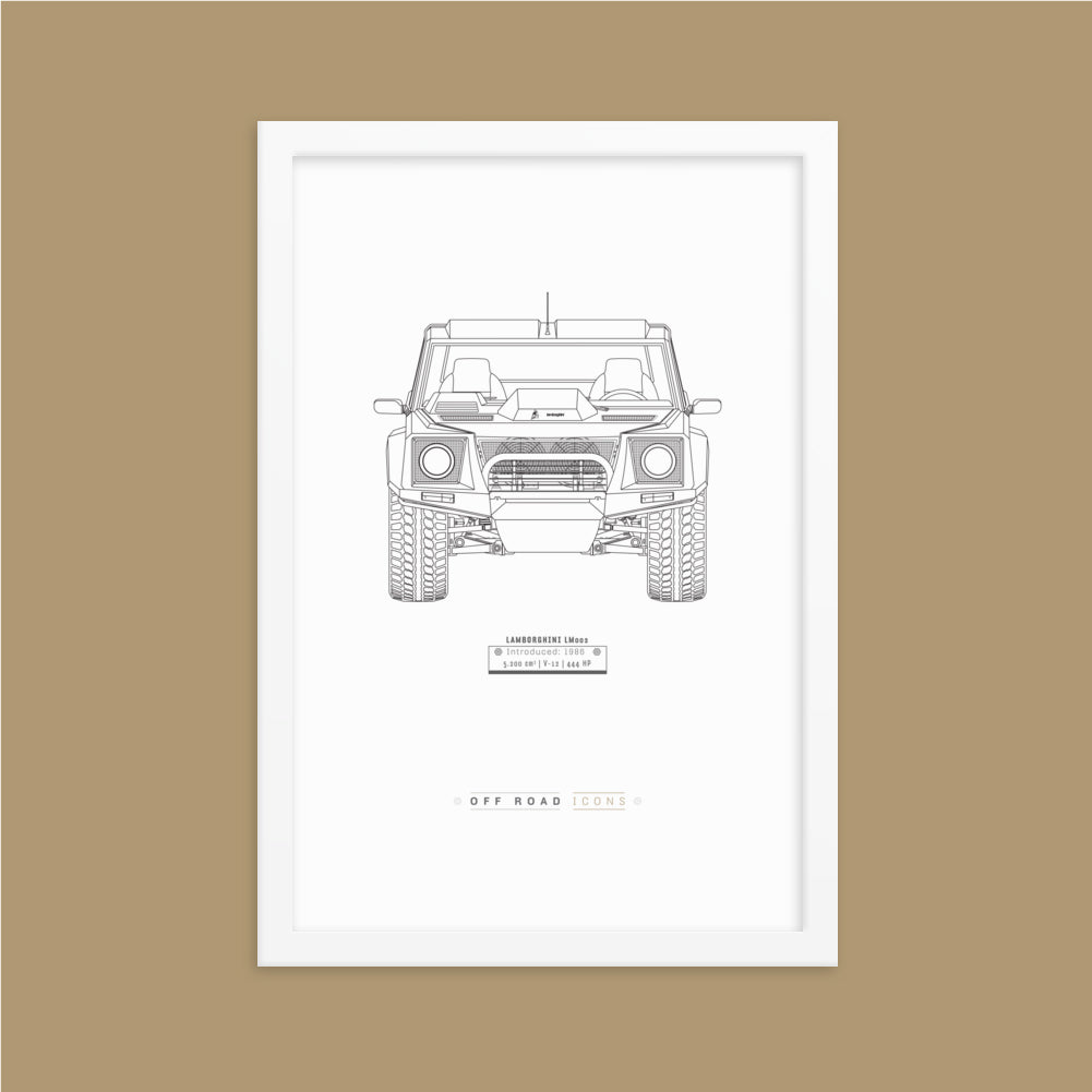 LM002, clean blueprint - Matte Framed poster