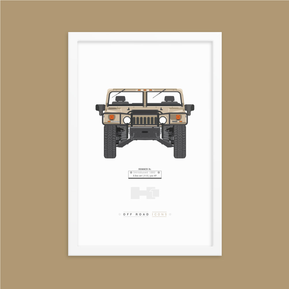 H1, desert - Matte Framed poster