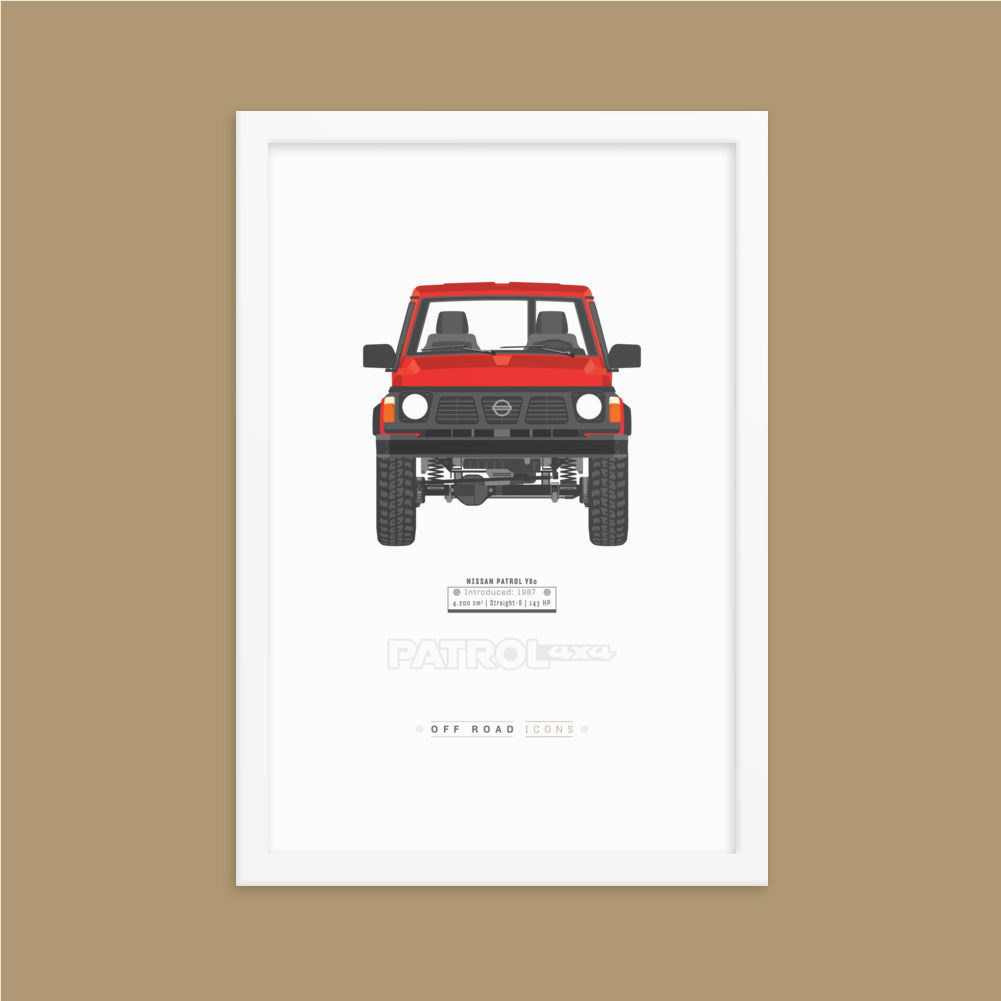 Patrol Y60, ultra red - Matte Framed poster