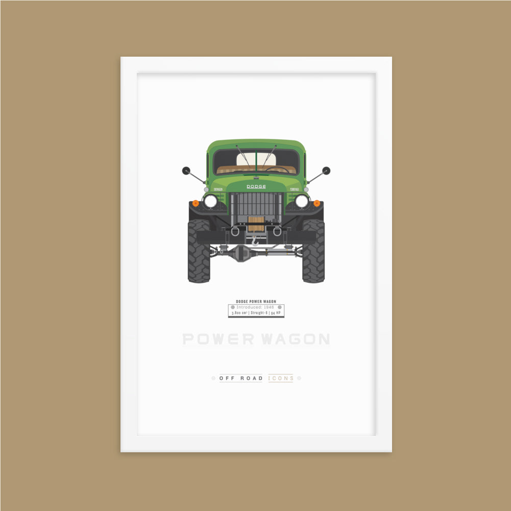 Power Wagon, woodbine green - Matte Framed poster