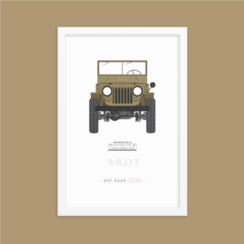 Willys, harvest tan - Matte Framed poster