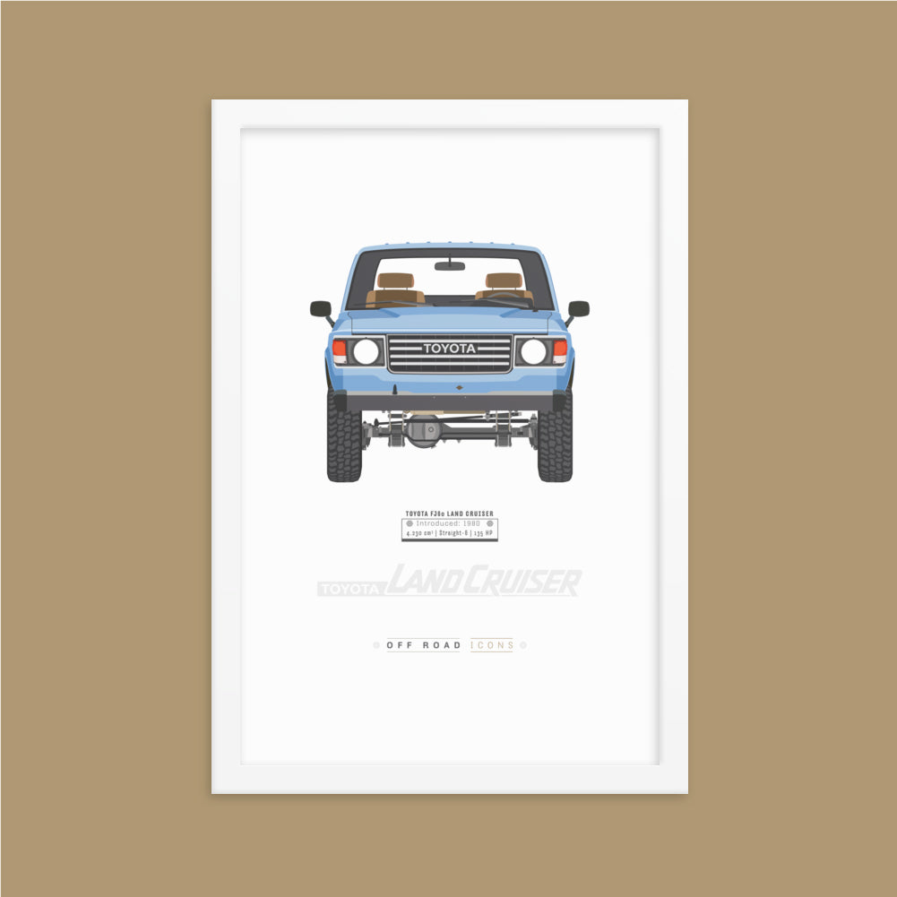 FJ60, dione blue - Matte Framed poster