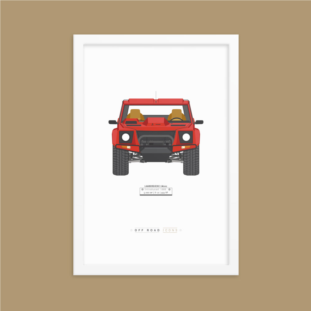 LM002, rosso diablo - Matte Framed poster