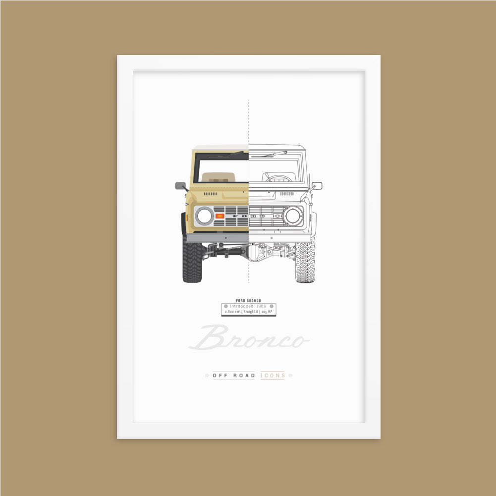 Bronco, split view - Matte Framed poster