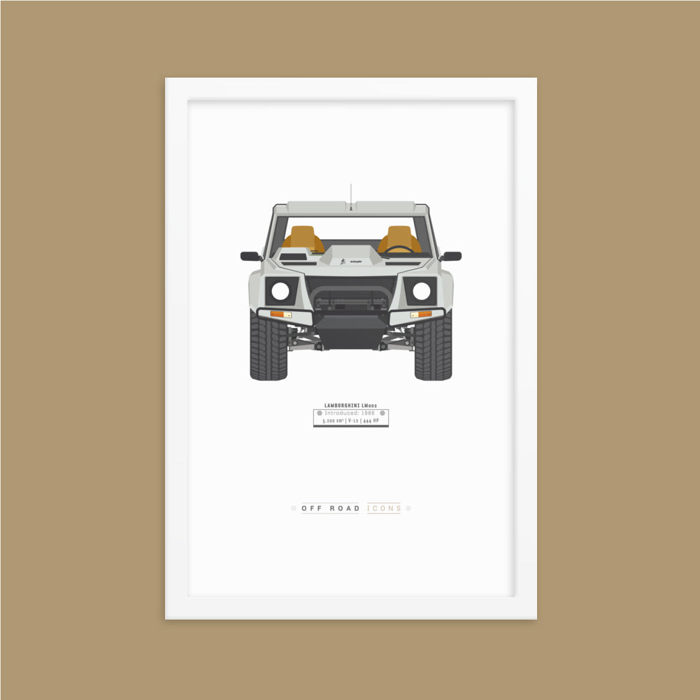 LM002, bianco isis - Matte Framed poster