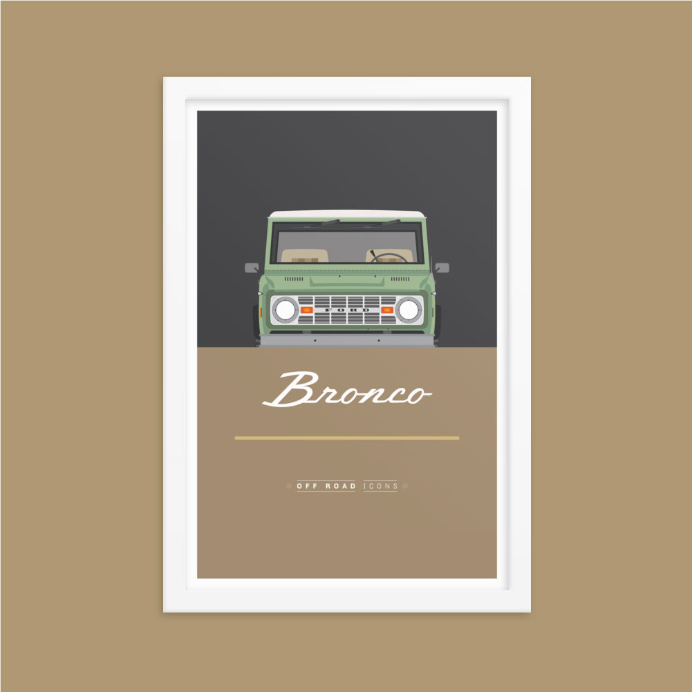 Bronco, autumn tan - Matte Framed poster