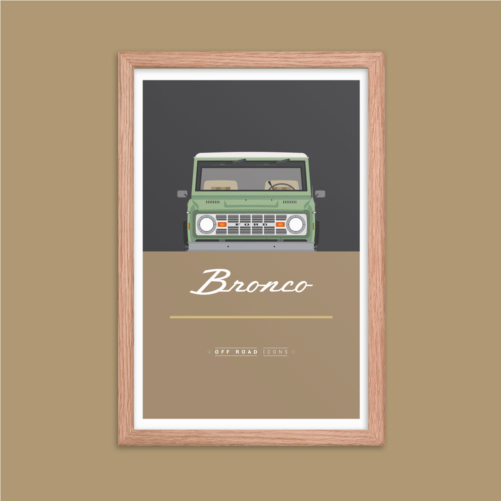 Bronco, autumn tan - Matte Framed poster