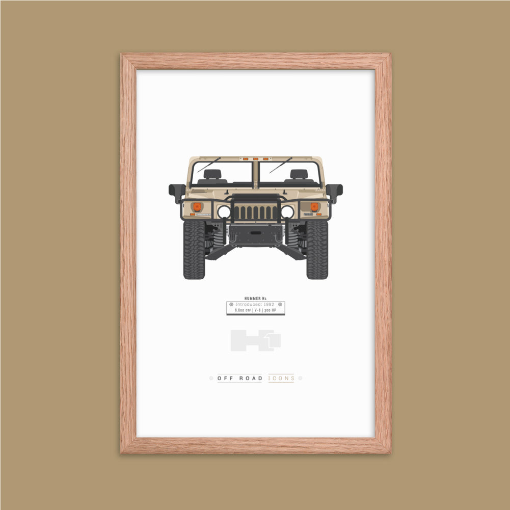 H1, desert - Matte Framed poster