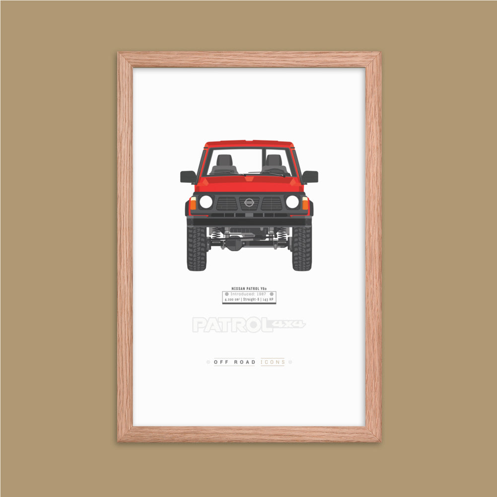 Patrol Y60, ultra red - Matte Framed poster