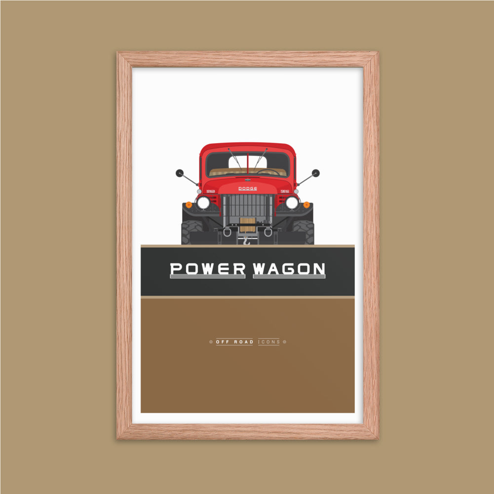 Power Wagon, terra red - Matte Framed poster