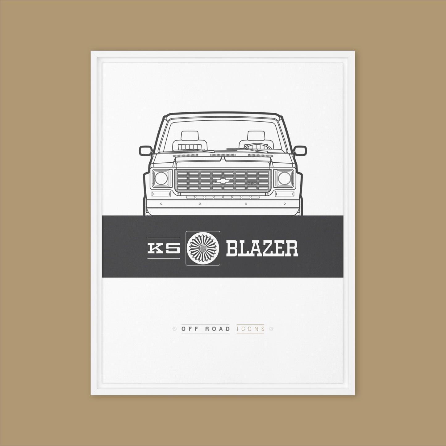 K5 Blazer, clean badge - Framed canvas