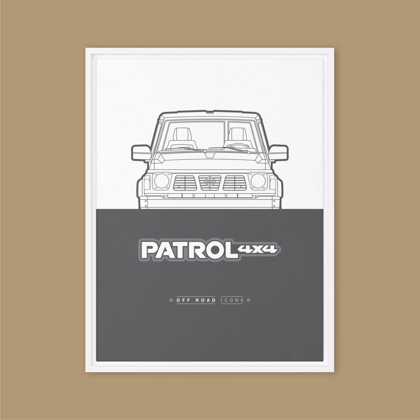 Patrol Y60, clean badge - Framed canvas