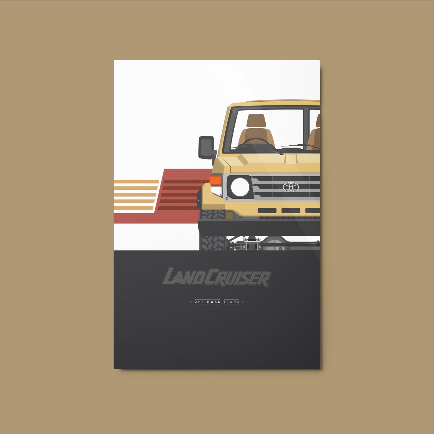 FJ70, firefly yellow - Metal prints