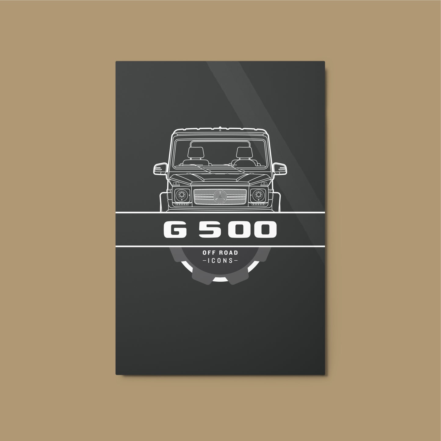 G500, dark badge - Metal prints
