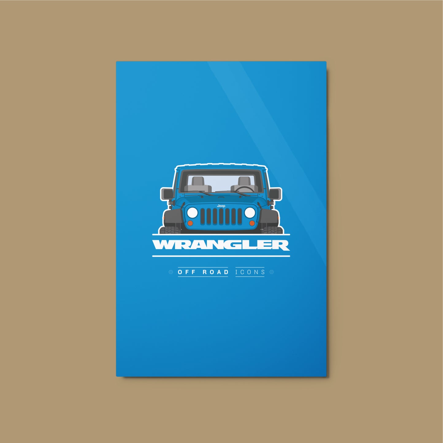 Wrangler, blue - Metal prints