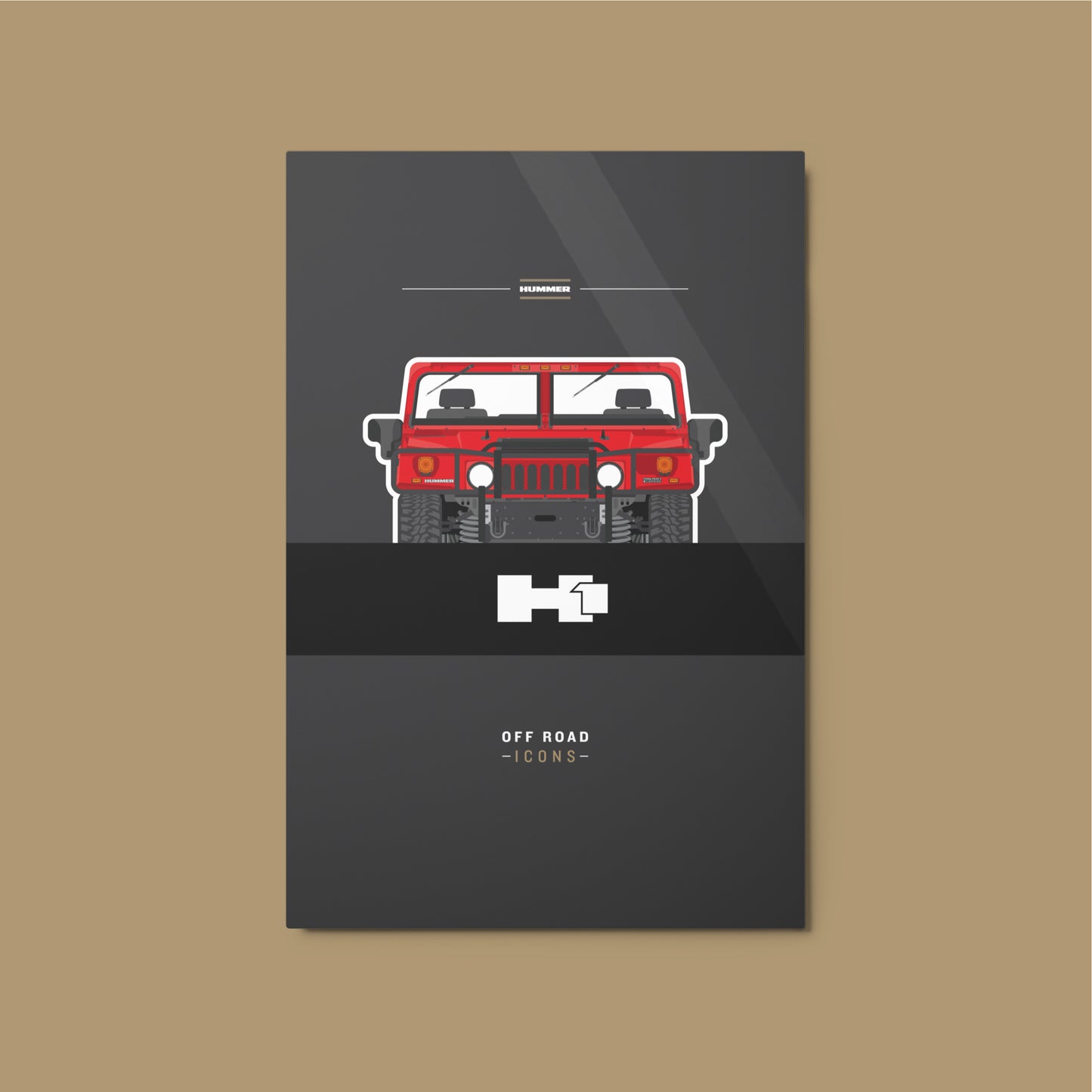 H1, red bullet - Metal prints