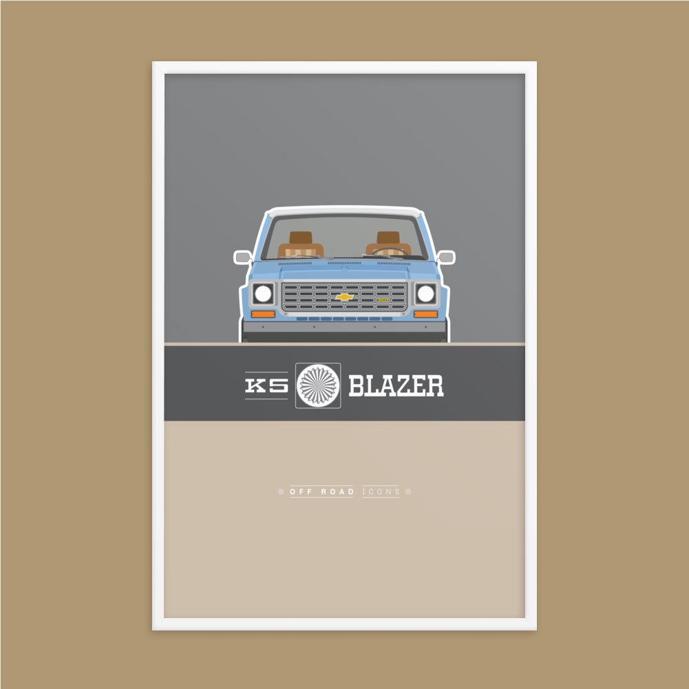 K5 Blazer, arctic blue - Framed poster