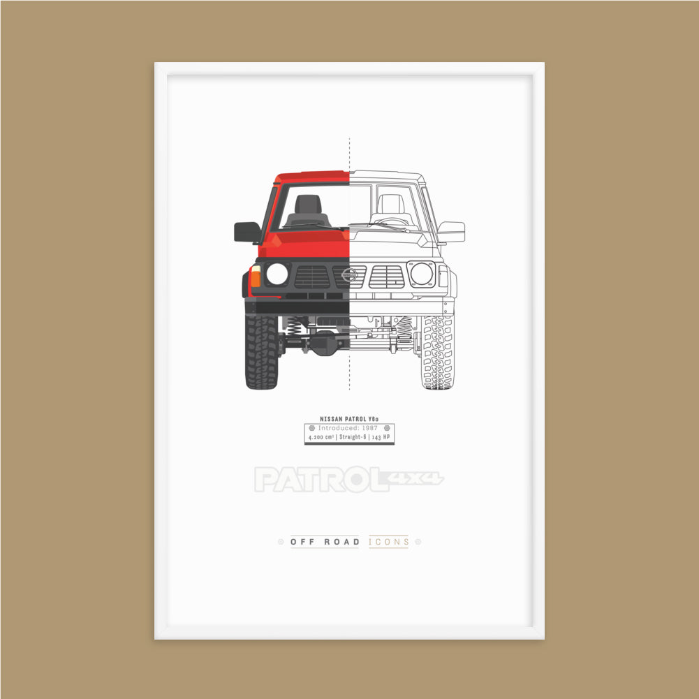 Patrol Y60, split view - Matte Framed poster