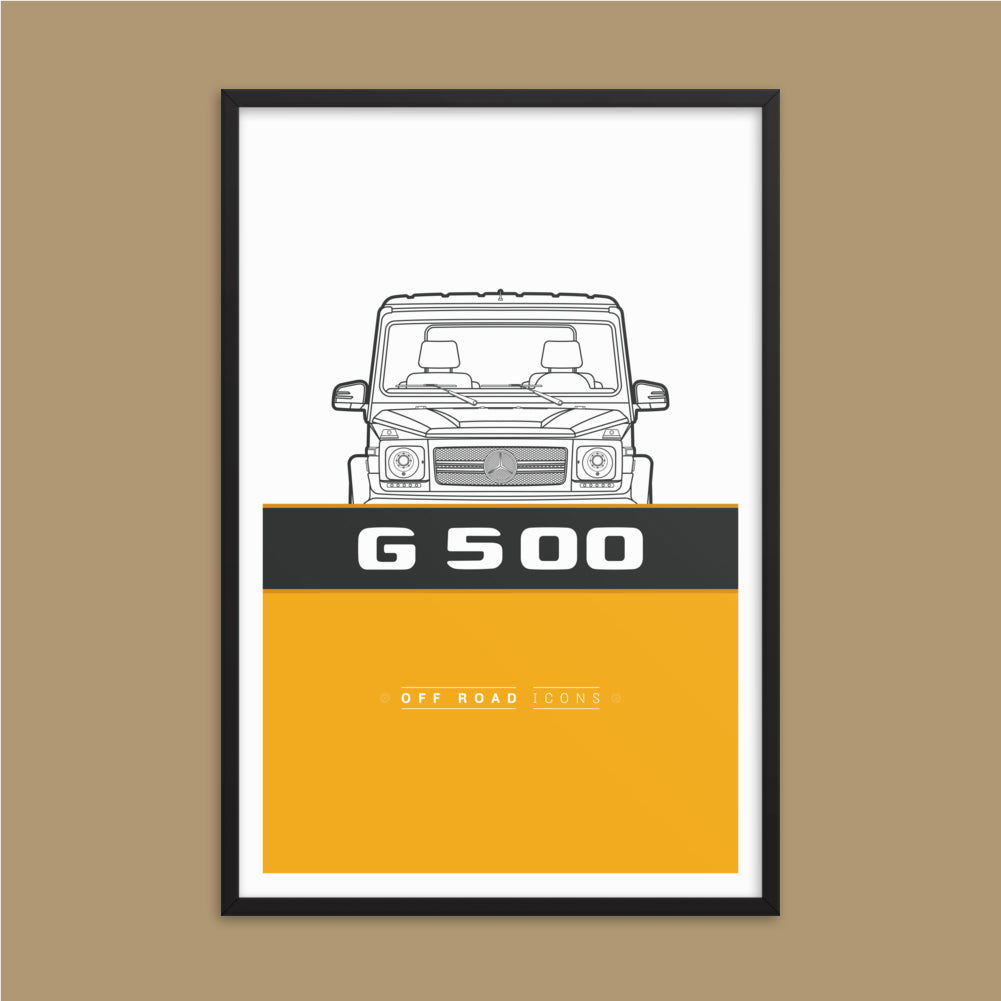 G500, golden yellow - Matte Framed poster