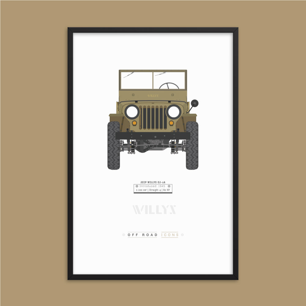 Willys, harvest tan - Matte Framed poster