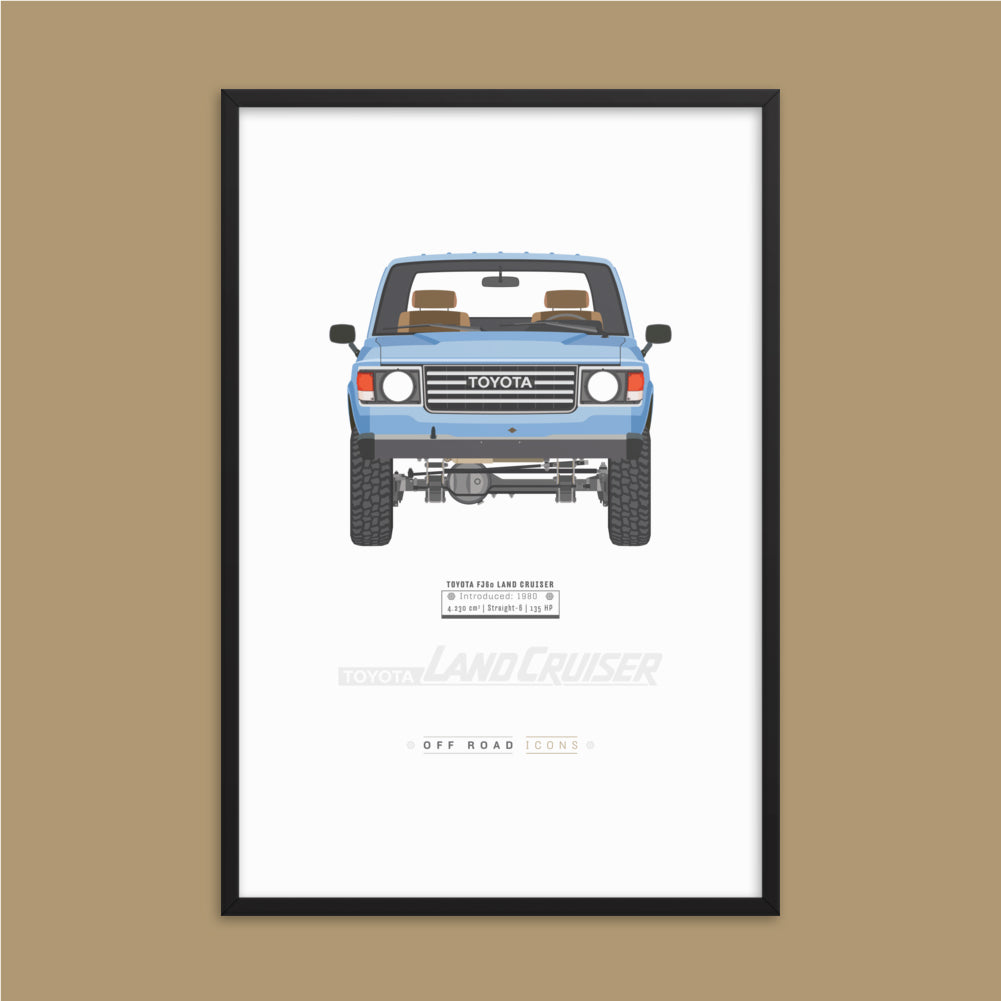 FJ60, dione blue - Matte Framed poster
