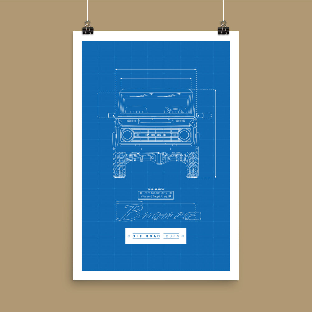Bronco, blueprint - Poster
