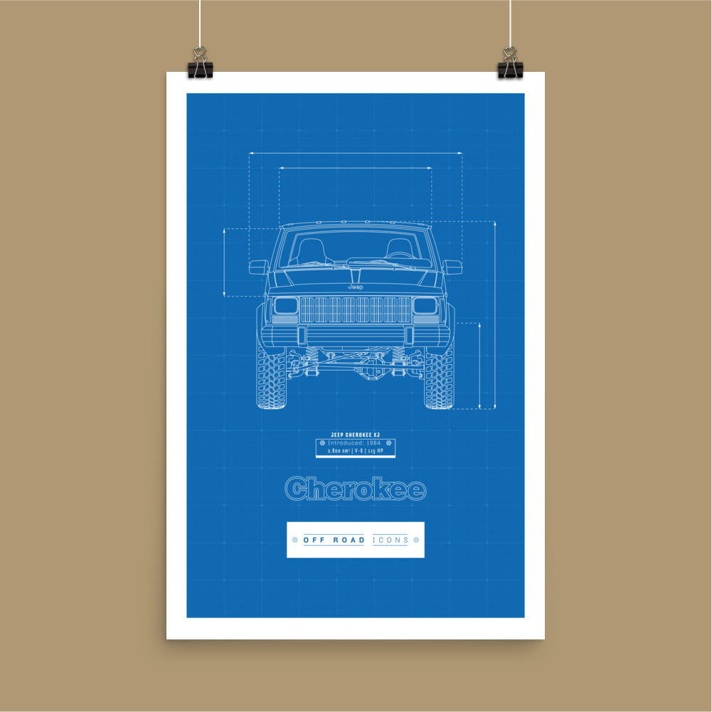 Cherokee, blueprint - Matte Poster