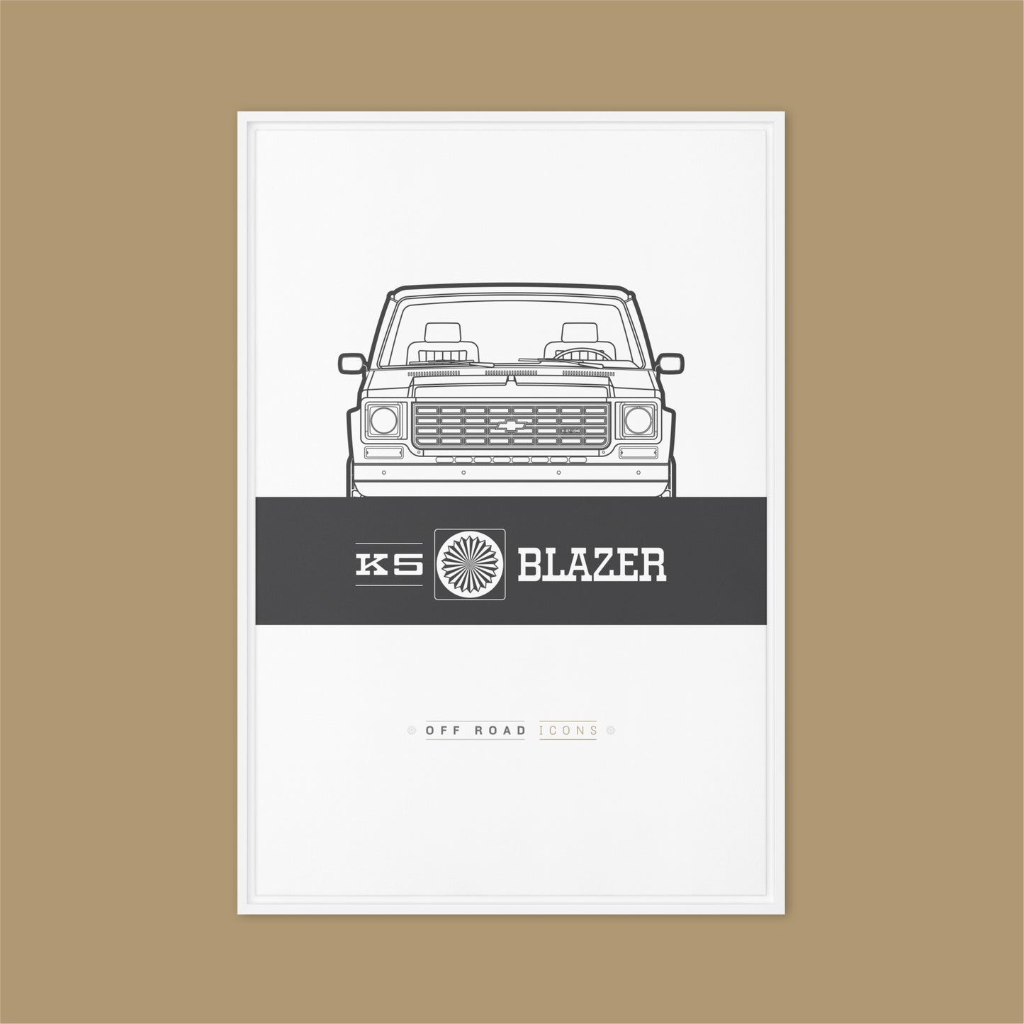 K5 Blazer, clean badge - Framed canvas