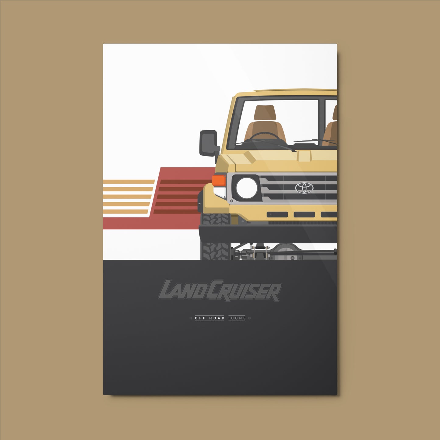 FJ70, firefly yellow - Metal prints