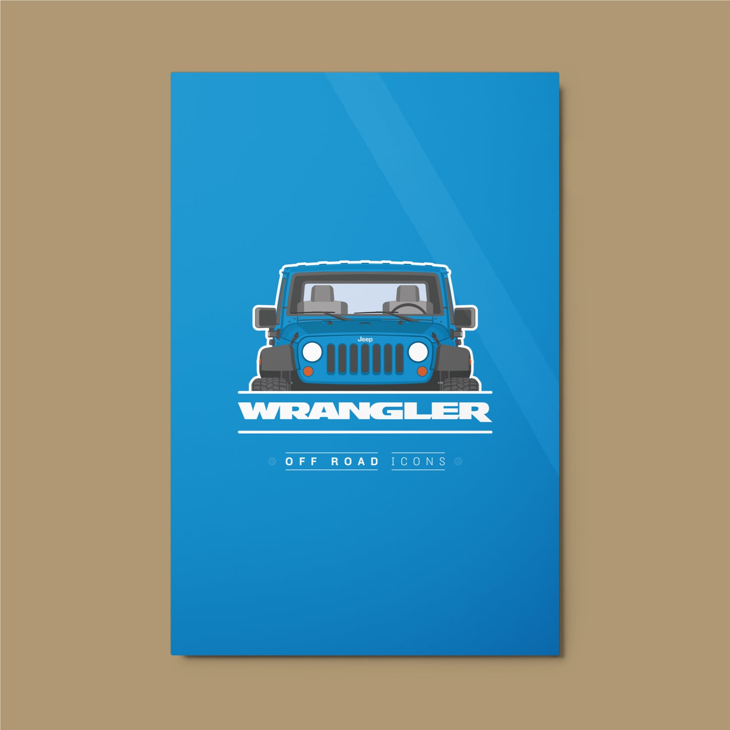 Wrangler, blue - Metal prints