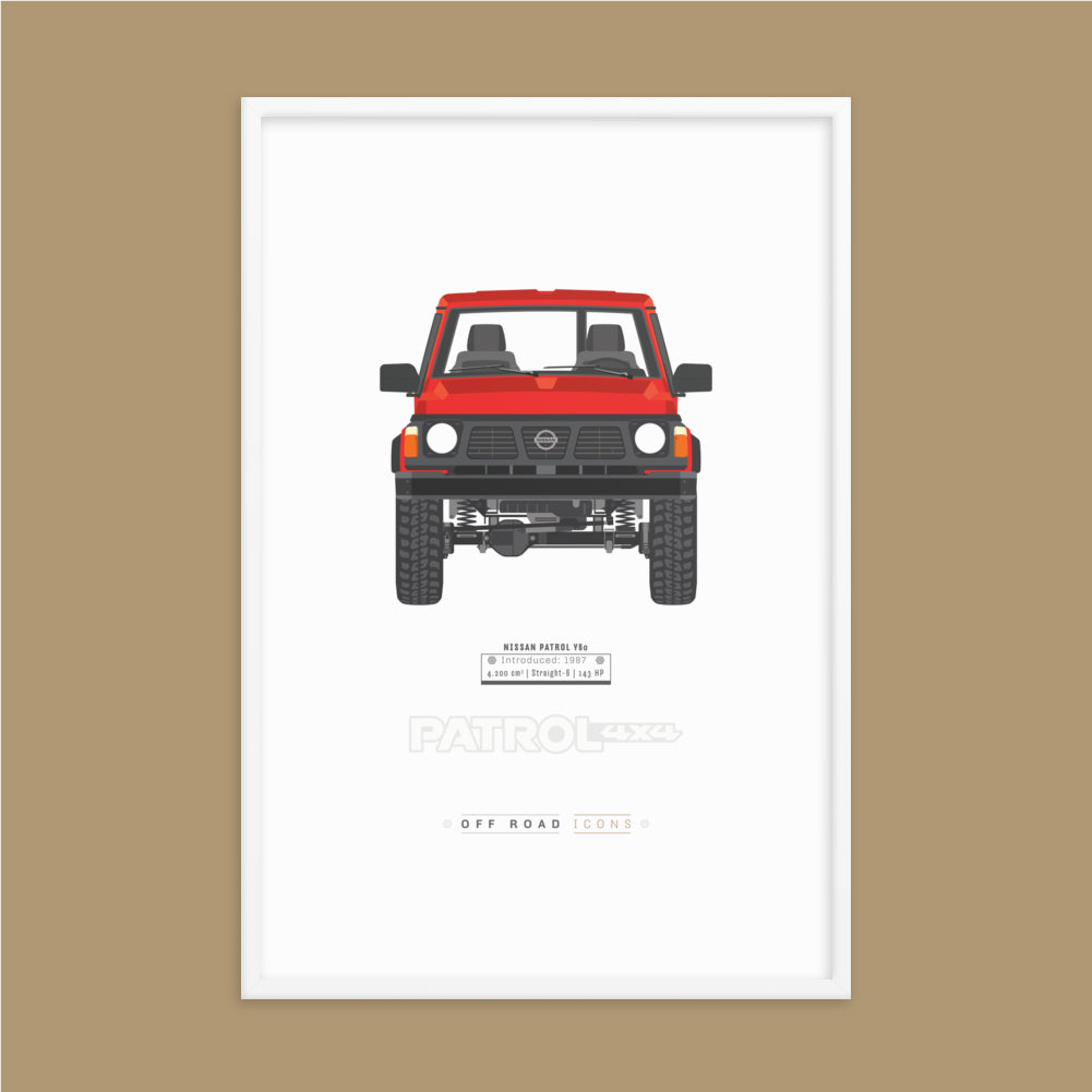 Patrol Y60, ultra red - Matte Framed poster