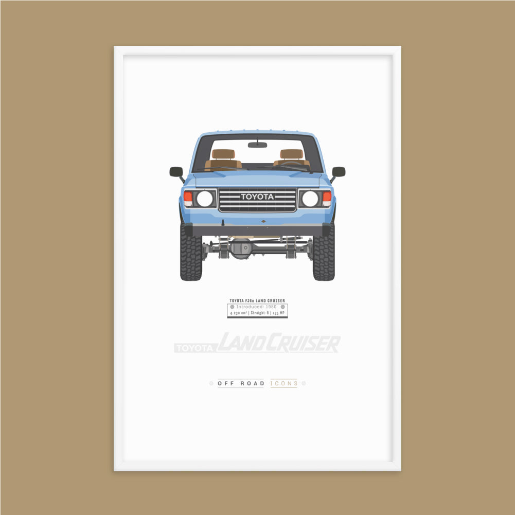 FJ60, dione blue - Matte Framed poster