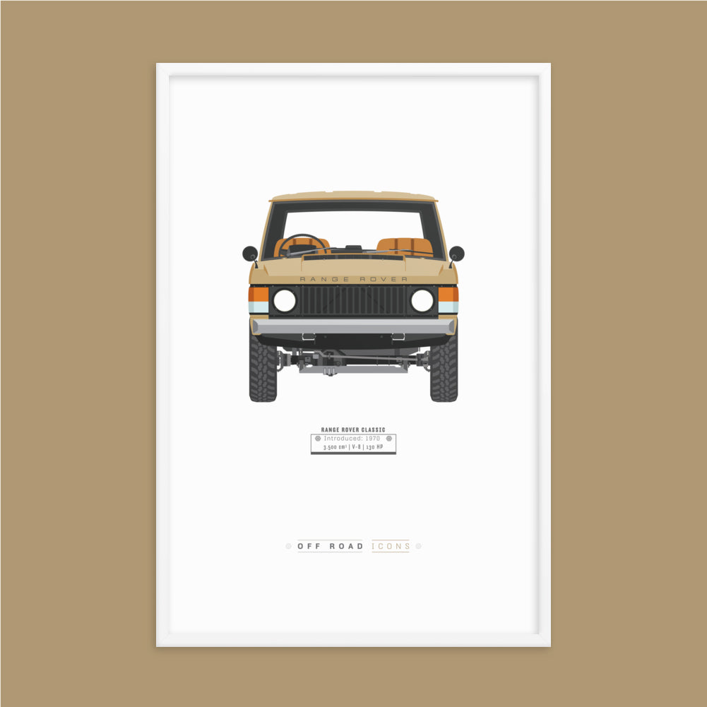 Range Rover Classic, limestone - Matte Framed poster