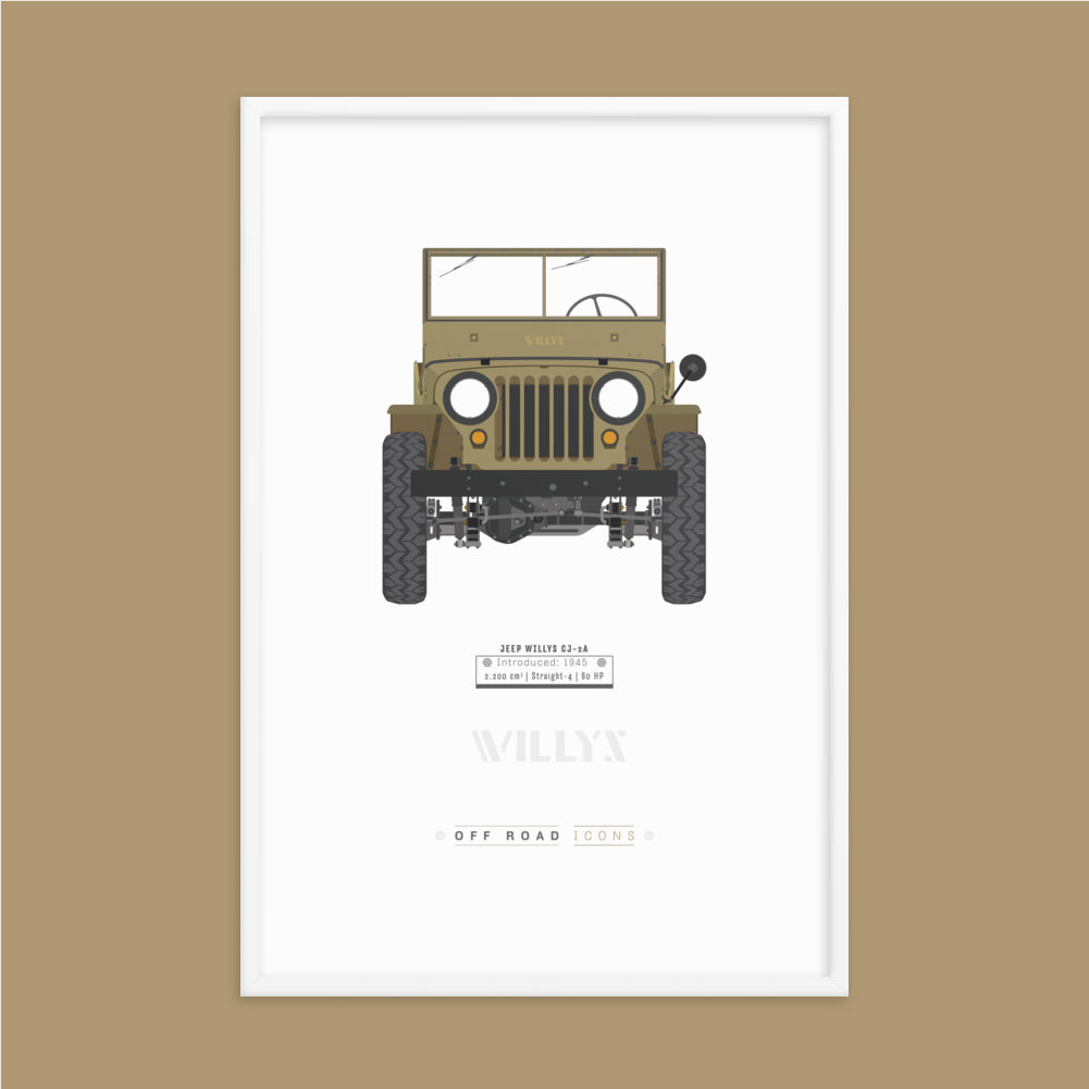 Willys, harvest tan - Matte Framed poster