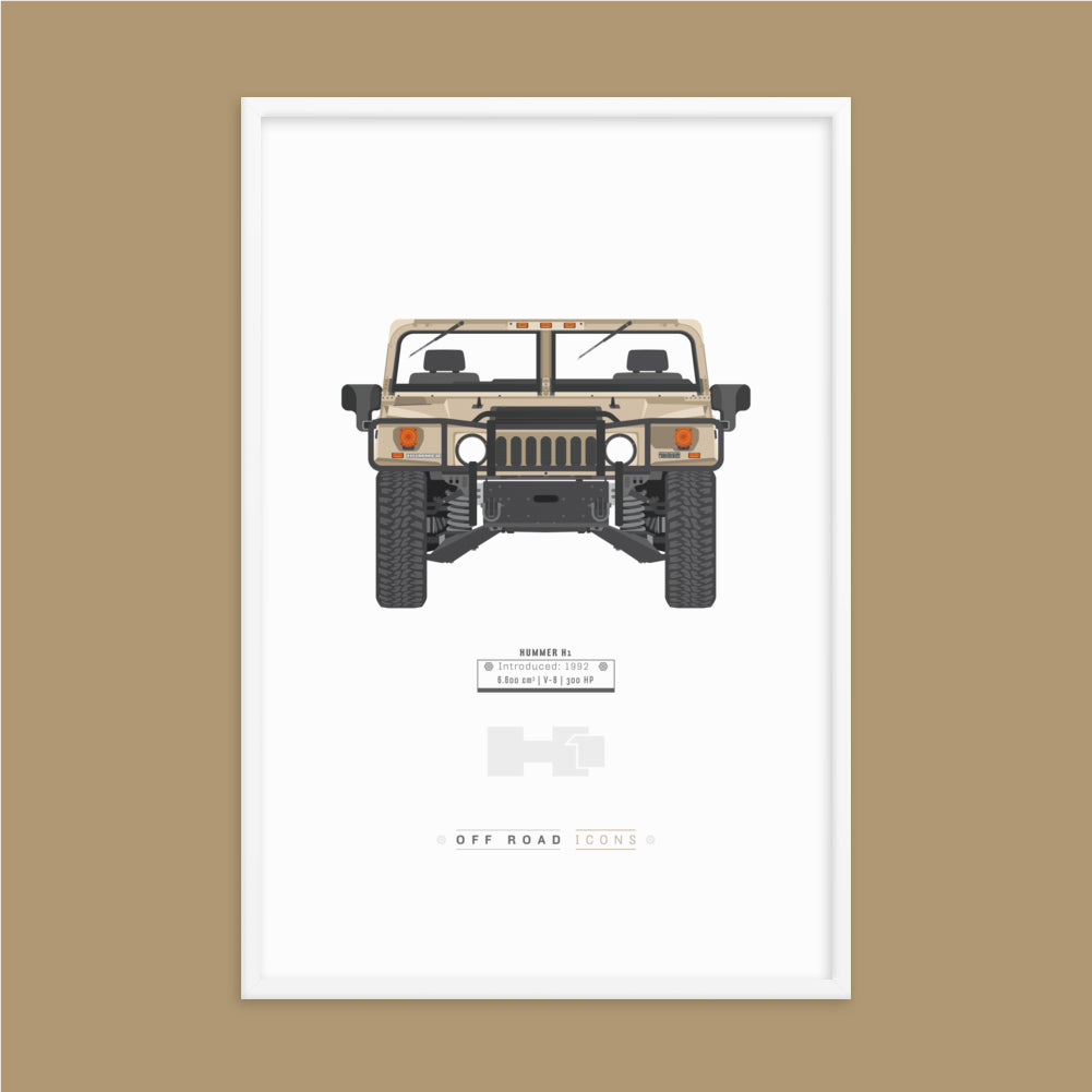 H1, desert - Matte Framed poster