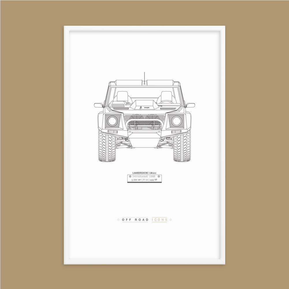 LM002, clean blueprint - Matte Framed poster