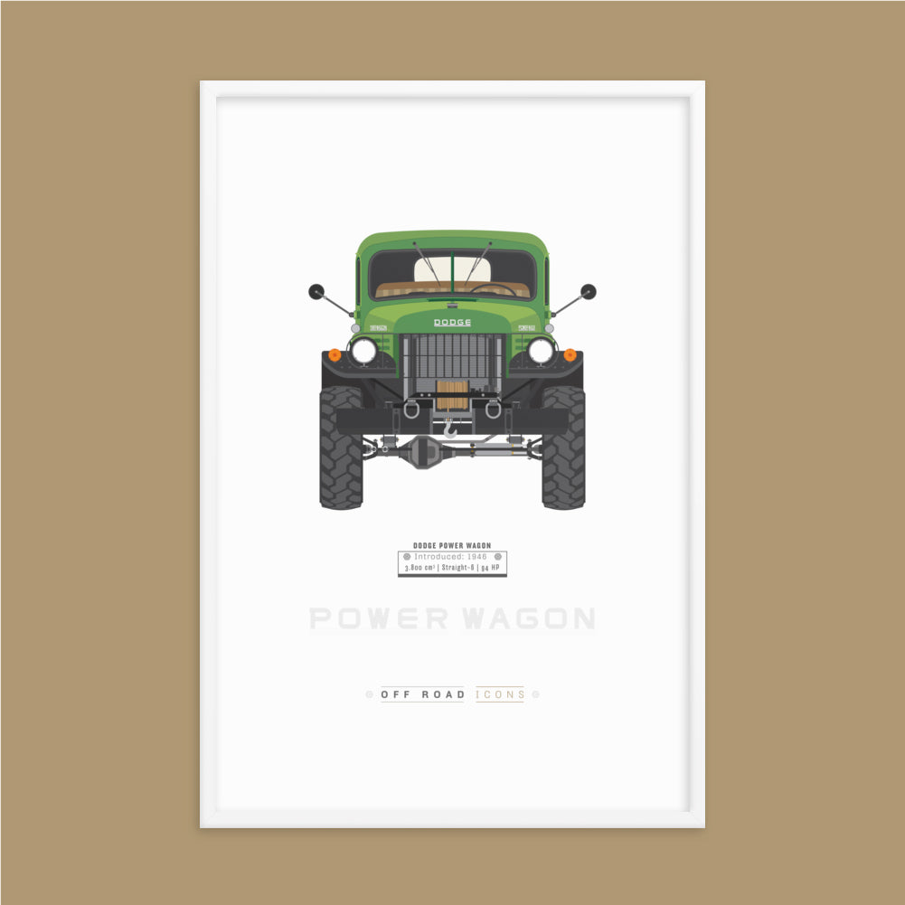 Power Wagon, woodbine green - Matte Framed poster