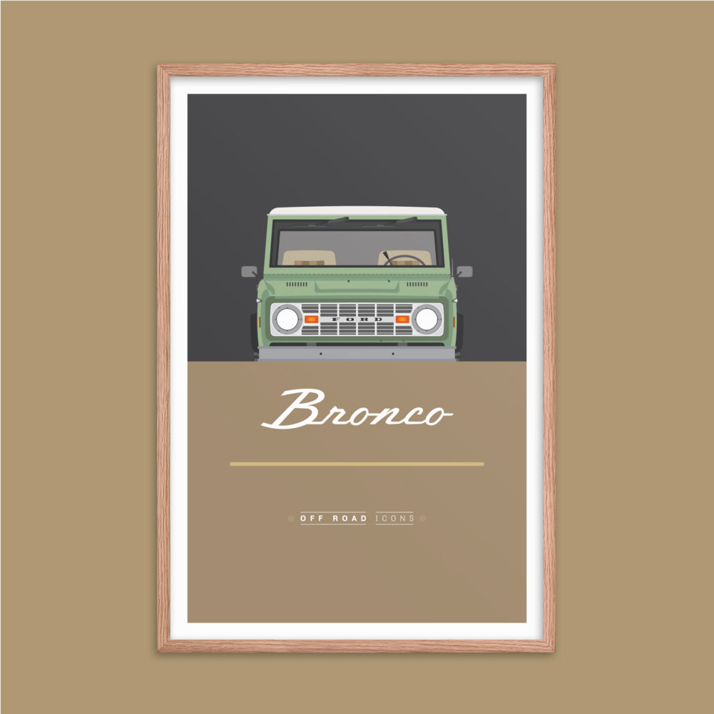 Bronco, autumn tan - Matte Framed poster
