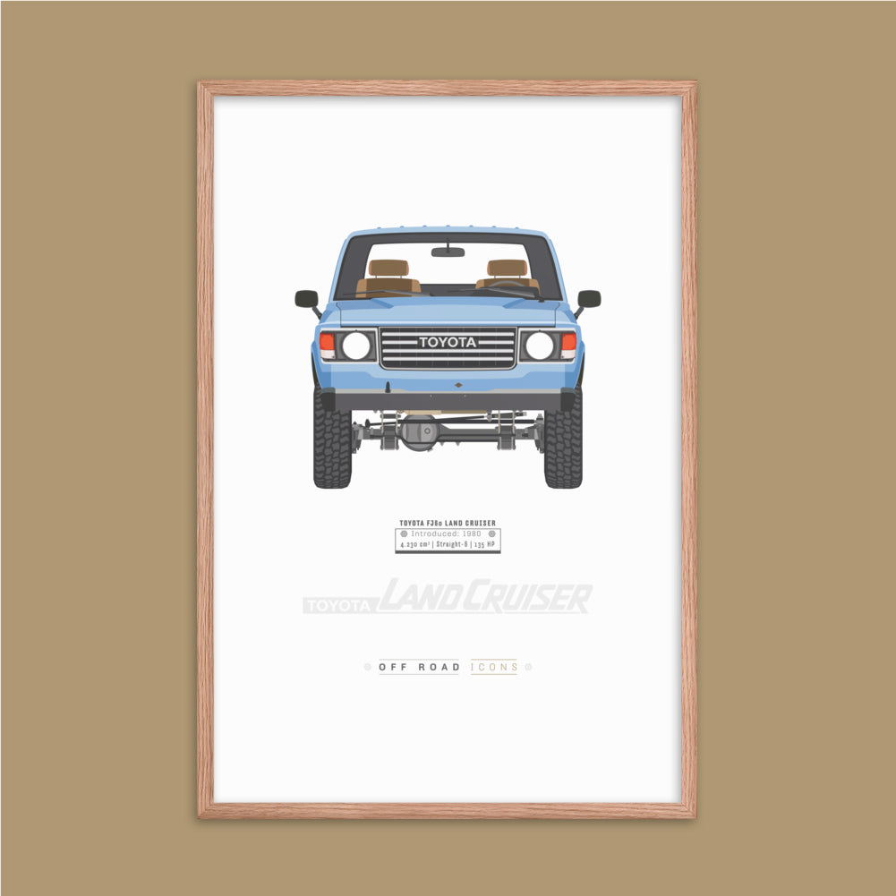 FJ60, dione blue - Matte Framed poster